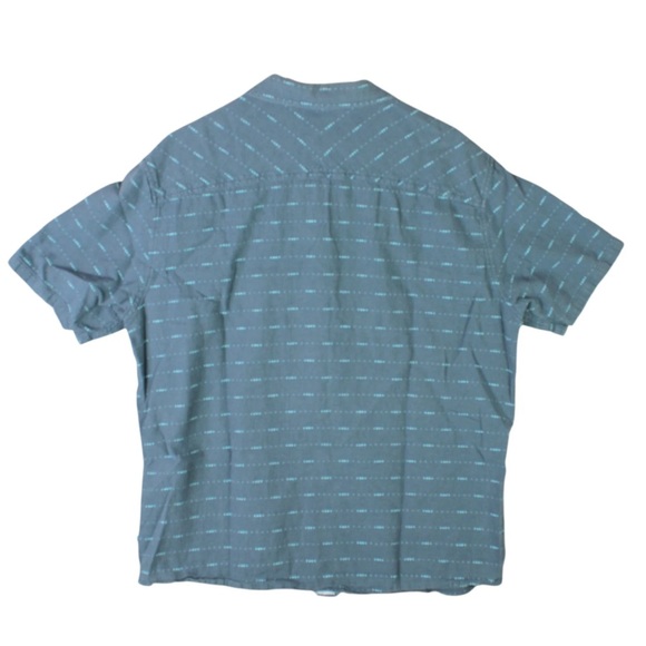 Kuhl Shirt Mens XL Blue Short Sleeve Button Up Shirt Outdoor Linen Blend - Picture 2 of 10
